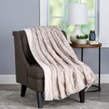 Hastings Home Faux Fur Throw Luxurious, Soft, Hypoallergenic Premium Fashion Blanket, 60"x70", Pearl White 579883NSS